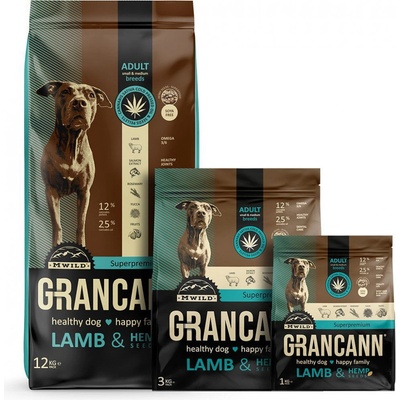 Grancann Lamb & Hemp seeds Adult Small & Medium breeds 1 kg