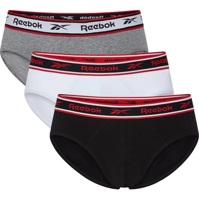 Reebok Слипове Reebok Mens 3 Pack Cotton Briefs - Black/White/Grey