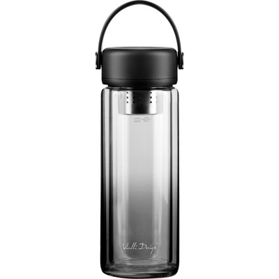 Vialli Design Черна стъклена бутилка 350 ml Fuori - Vialli Design (5901638730176)