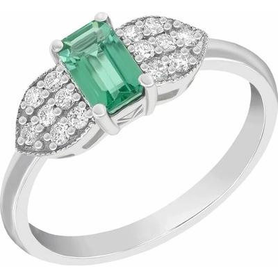 Eppi prsten Tana se smaragdem a diamanty R141