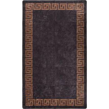 Image 1 of vidaXL Килим, миещ се, черно и златно, 190x300 см, противоплъзгащ (337932)