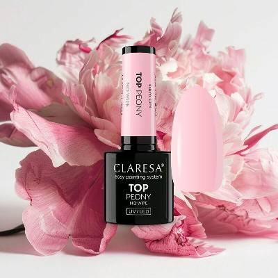 Claresa Top No Wipe Peony vrchný gél lak 5 g