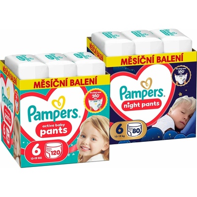 Pampers Pants Night 6 80 ks + Pampers Pants 6 120 ks