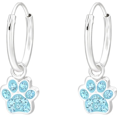 Majya stříbrné náušnice PACKY modré 10657