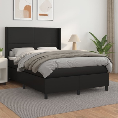vidaXL 11461.3132381 Boxspring postel s matrací černá umělá kůže