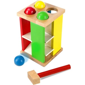 Melissa & Doug Дървена кула с топчета и чук Melissa and Doug