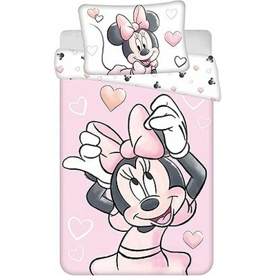 Jerry Fabrics Obliečky do postieľky Minnie Blush Pink 100 × 135 cm 40 × 60 cm