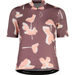 Maloja Дамска фланелка с къс ръкав за колоездене Maloja Women's HochgallM. 1/2 Cycling jersey - Stormy Lilac Sunleaf (156-3045-0414)