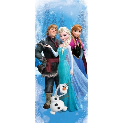 Preinterier Fototapeta - FT2313 - Frozen Elsa,Kristoff,Anna a Olaf 91cm x 211cm