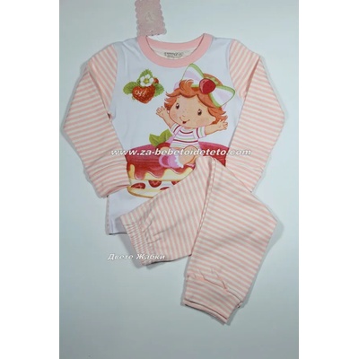 Венера Пижама с дълъг ръкав Ягодка, 80, 86