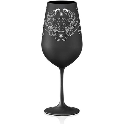 Crystalex sklenička na víno Rak Černá 550 ml