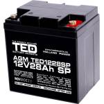 Ted electric Оловна батерия AGM 12V / 26 Ah/28, 5Ah - 166 / 176 / 125mm терминал F13(M5) TED ELECTRIC (TED-12V-26AH) - stokatastoki
