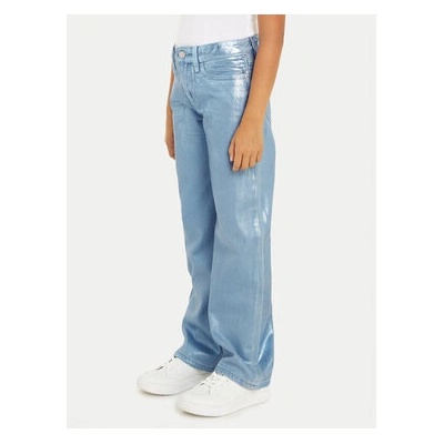 Calvin Klein Текстилни панталони IG0IG02383 Син Wide Leg (IG0IG02383)