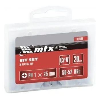 MTX Комплект битове PH1 х 25 mm, 20 бр. , MTX 113509