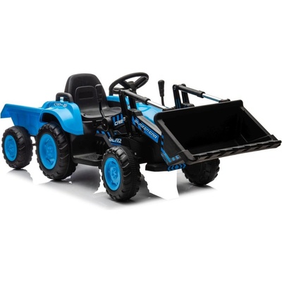 LeanCars Elektrický traktor s lyžicou BW-X002A- modrý 2x45W BATÉRIA 12V4,5Ah 2023