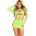 Leg Avenue Shredded Cut-Out Mini Dress 87211 Green