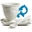 Seletti Чаша за кафе I-Coffee с чинийка и лъжичка синя (09859azz)