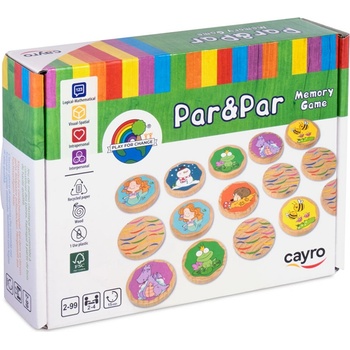 Juguetes Cayro Дървена игра за памет Par & Par - Детска (C848)