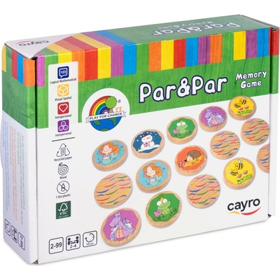 Juguetes Cayro Дървена игра за памет Par & Par - Детска (C848)