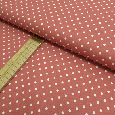 KOLEKCE MANGO- 5 DEZÉNŮ - ŠÍŘE 150CM Látky: 5. Puntíky na skořicové