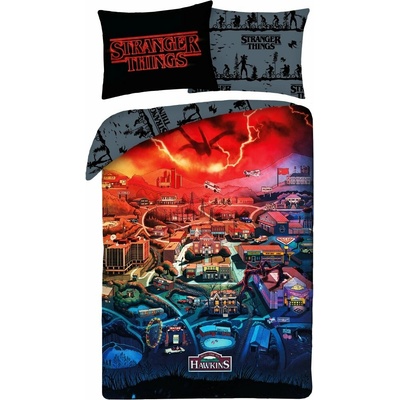 Halantex obliečky z mikrovlákna Stranger Things motív Welcome to Hawkins 70x90 140x200