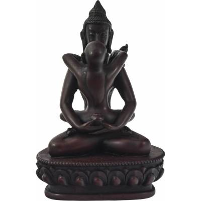 Sanu Babu Buddha Shakti, soška, červená patina, 17cm