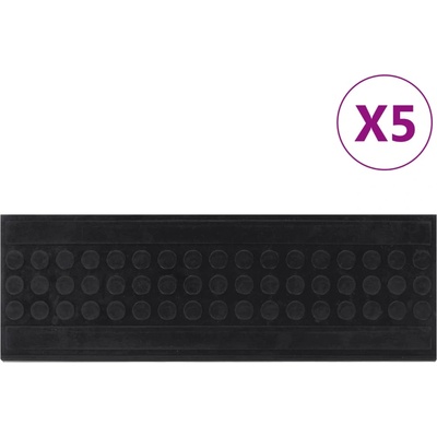 vidaXL Постелки за стъпала 5 бр 25x75 см гума (155636)