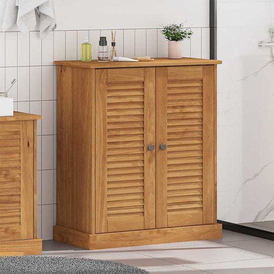 vidaXL Шкаф за баня с рафт VIGO Кафяв и меден кафяв 68 x 34 x 80 см (4019107)