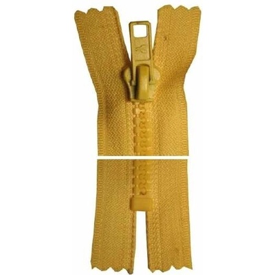 Plastový zip, nedělitelný - 25cm - okrový - WICO - BALENÍ 10 ks