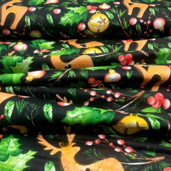 Vianočná bavlnená látka na meter, šírka 160 cm, na vianočné dekorácie