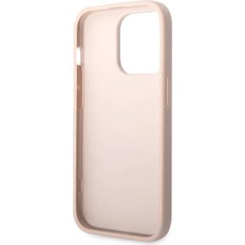 GUESS Гръб Guess PU 4G Metal Logo Case за iPhone 15 Pro - Розов (3666339171605)
