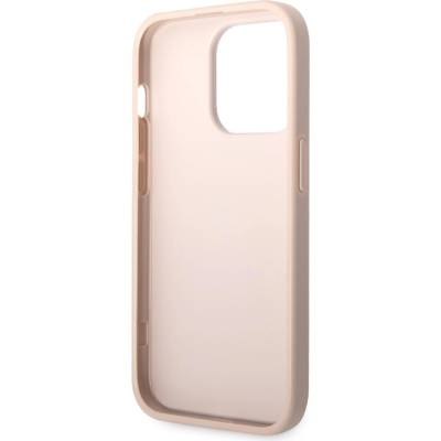 GUESS Гръб Guess PU 4G Metal Logo Case за iPhone 15 Pro - Розов (3666339171605)