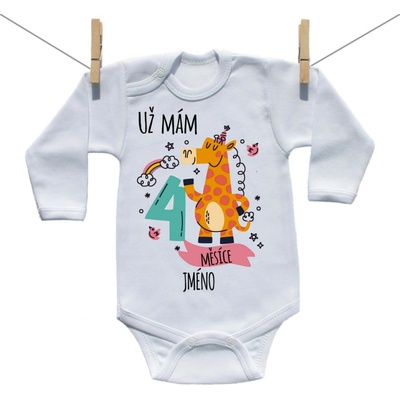 Boodyy Body s dlouhým rukávem Už mám 4 měsíce se zvířátkem