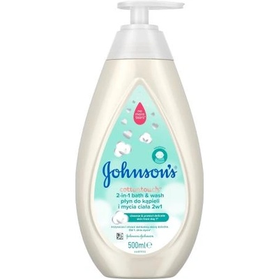 Johnson's CottonTouch 2-in-1 Bath & Wash душ гел за къпане и за вана с екстракт от памук 2в1 500 ml