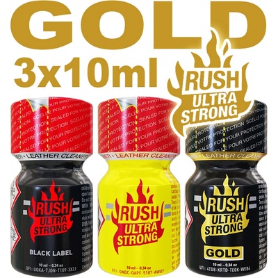 Poppers ULTRA STRONG GOLD BALÍČEK 3 x 10 ml