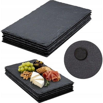Secret de Gourmet Sada 6 břidlicových talířů talíře fingerfood 18 x 30 cm – Sleviste.cz