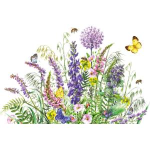 DIMEX ART Флизелинов фототапет ръчно рисувани цветя 375 x 250 см