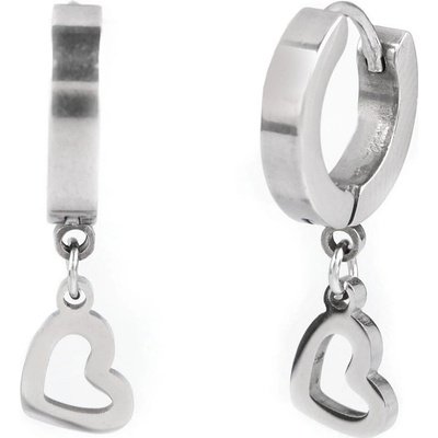 Prima-obchod náušnice z nerezové oceli srdce čtyřlístek hory platina srdce 105603