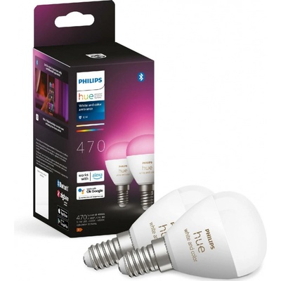 Philips HUE 8719514491281 Hue White and Color žiarovka LED, E14, 5,1W, 470lm, 2000-6500K+RGB, stmievateľná