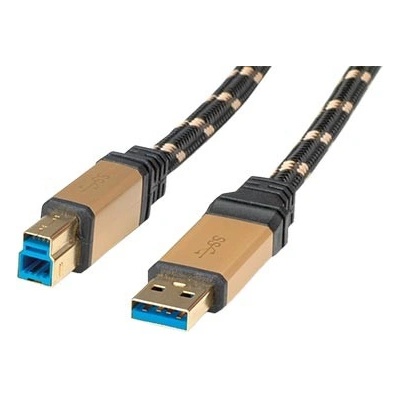 Roline 11.02.8900 Gold USB 3.0 SuperSpeed USB3.0 A(M) - USB3.0 B(M), 0,8m