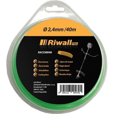 Riwall PRO Žací struna pr. 2,4mm, délka 40m, čtvercový průřez
