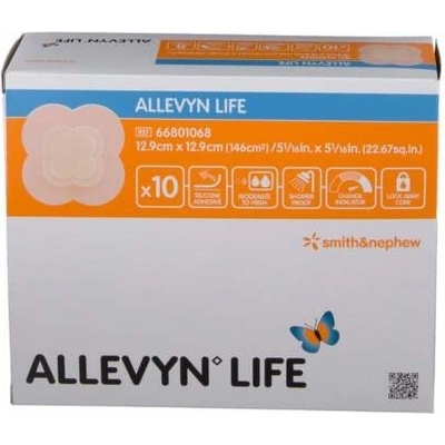Allevyn LIFE Krytie na rany 12,9 x 12,9 cm adhezívne penové krytie so silikónovým gélom 10 ks