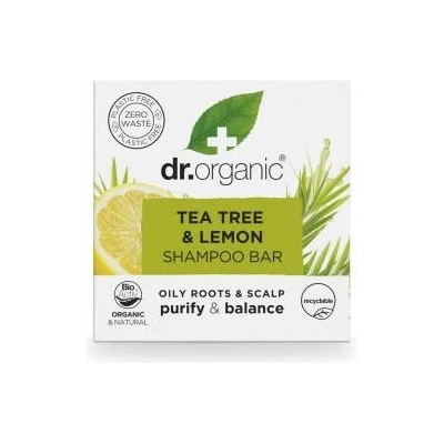 Dr. Organic Твърд Шампоан Dr. Organic Tea Tree and Lemon 75 g