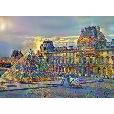 BlueBird Louvre Museum Paris France 1000 dielov