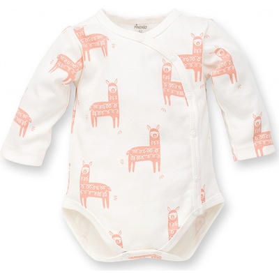 PINOKIO dětské zavinovací body Happy Llama bílá