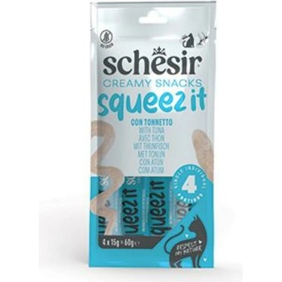 Schesir Cat kapsička Squeez It Tuniak krém 4 x 15 g