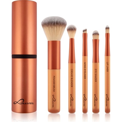Luvia Cosmetics Travel Set комплкет четки с калъф на път Sunset Crush 7 бр