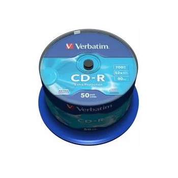 Verbatim CD-R, 700 MB, 52x, със защитно покритие, 50 броя в шпиндел, office1_2065100070