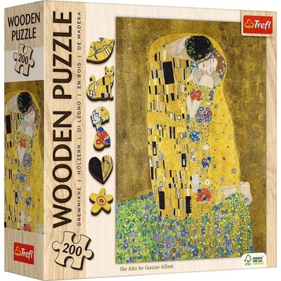TREFL Dřevěné Art Gustav Klimt Polibek 200 dielov