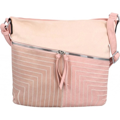 Módní dámská koženková crossbody kabelka Gelaida růžová